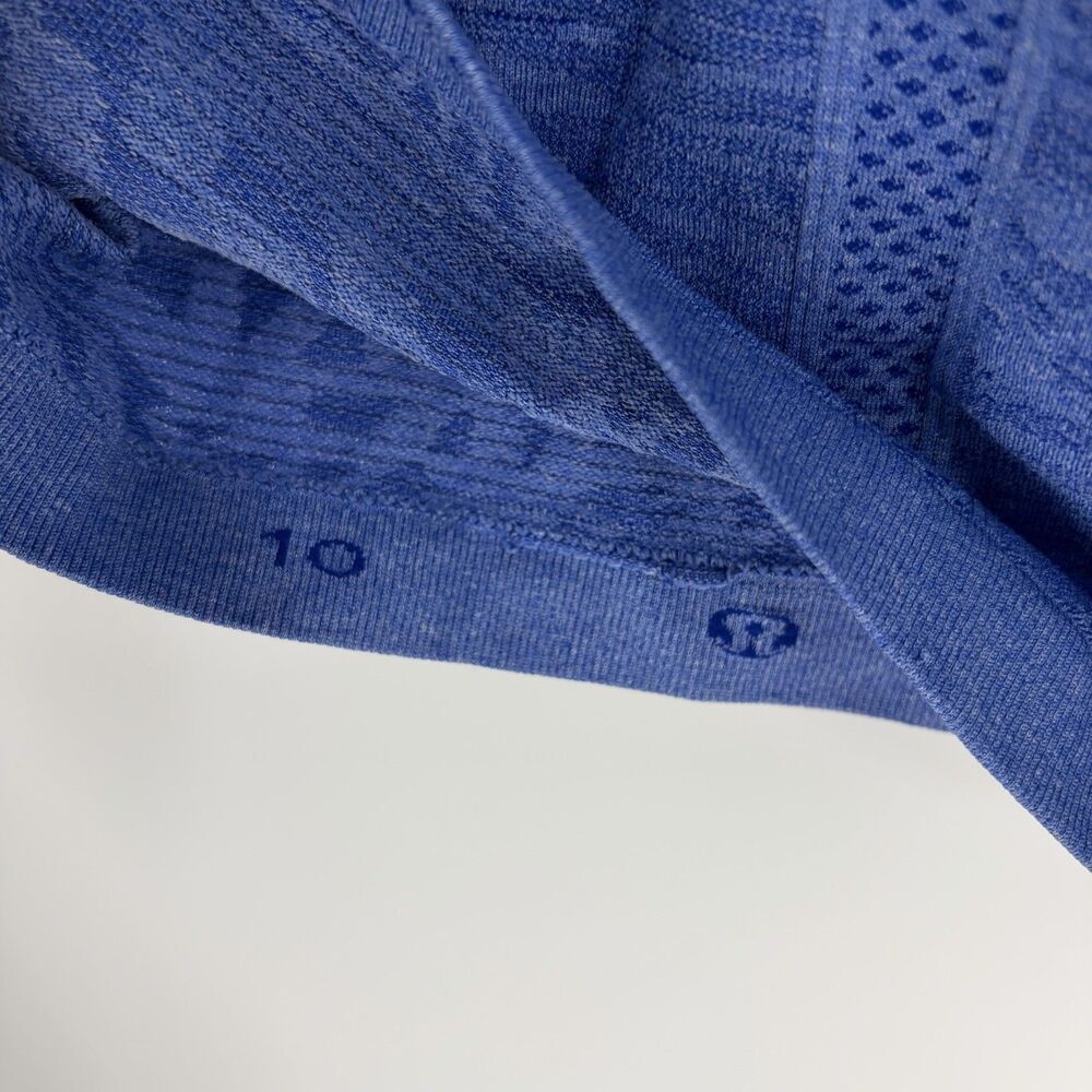 Lululemon Tank Top Size 10 Women Blue Swiftly Tech Racerback Athletic Blue Print - Picture 7 of 7